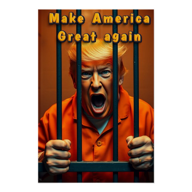 Support Kamala Walz Justice Trump Funny Satire  Poster (Front)