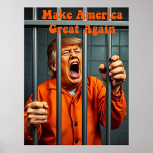 Support Kamala Walz Justice Trump Funny Satire  Poster