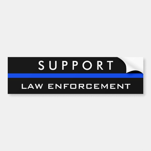 SUPPORT LAW ENFORCEMENT Bumper Sticker (Front)