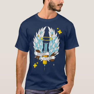 Support Legend Gamer Yellow Winged Syringe Cartoon T-Shirt