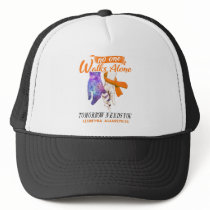 Support Leukemia Awareness Ribbon Gifts Trucker Hat