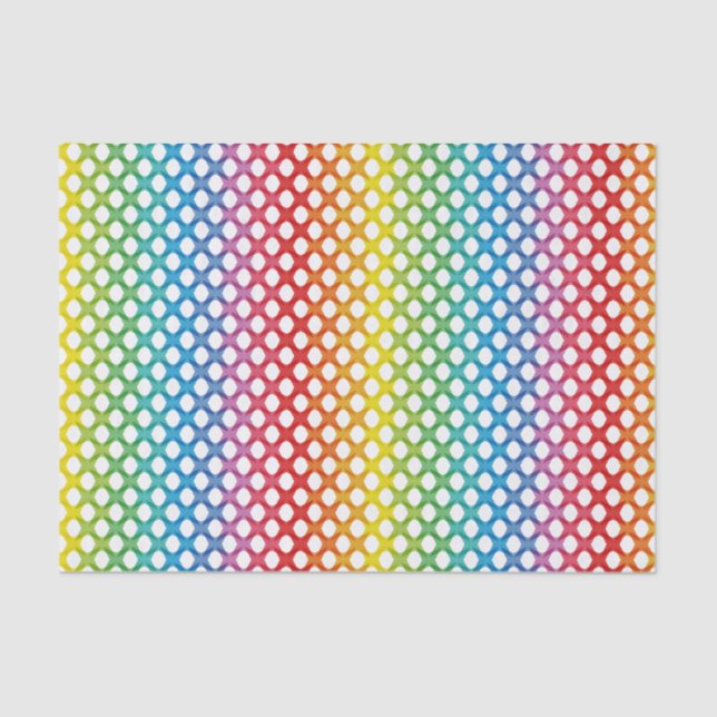 Support LGBT Gay Lesbian Rainbow Tissue Paper (Front)