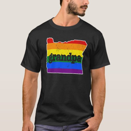 Support LGBTQ Pride Oregon Grandpa Gay T_Shirt