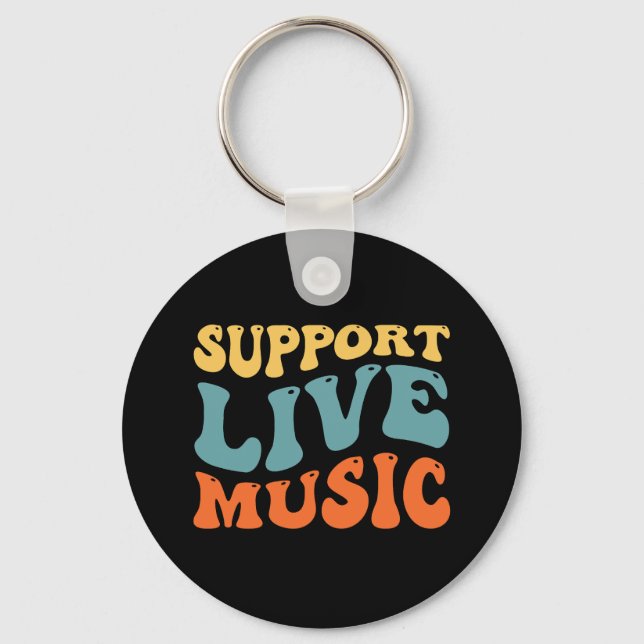 Support Live Music Keychain (Front)