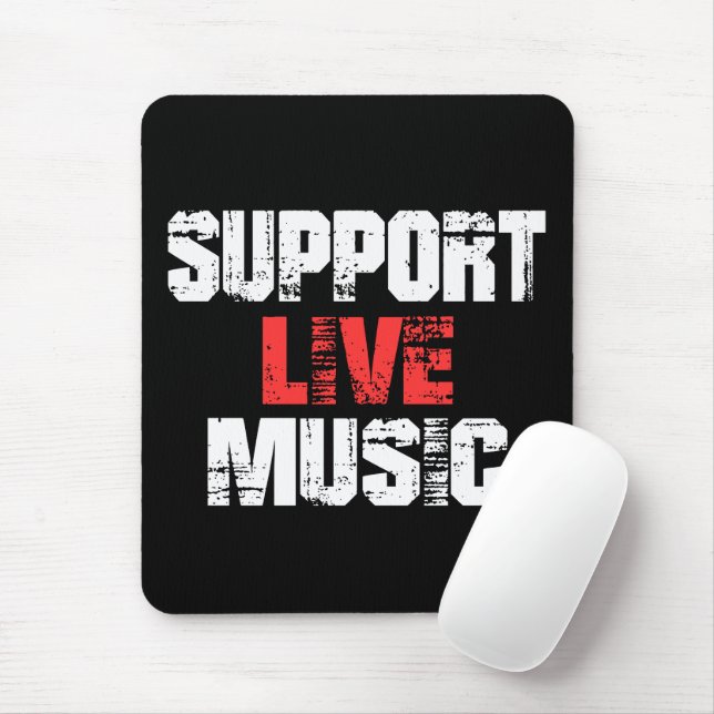 Support Live Music Mouse Pad (With Mouse)