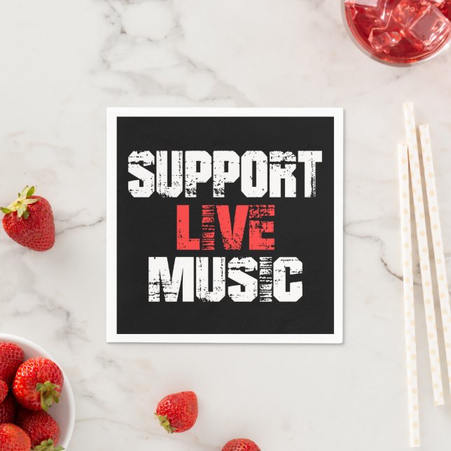 Support Live Music Napkins (Insitu)