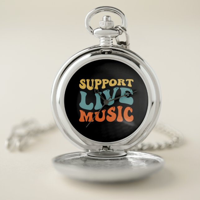 Support Live Music Pocket Watch (Inside)