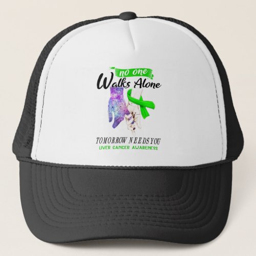 Support Liver Cancer Awareness Ribbon Gifts Trucker Hat