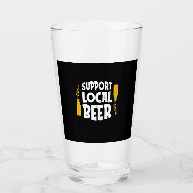Support Local Beer Glass (Front)