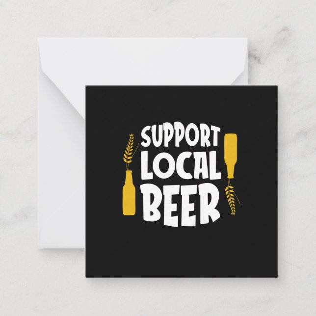 Support Local Beer Note Card (Front)