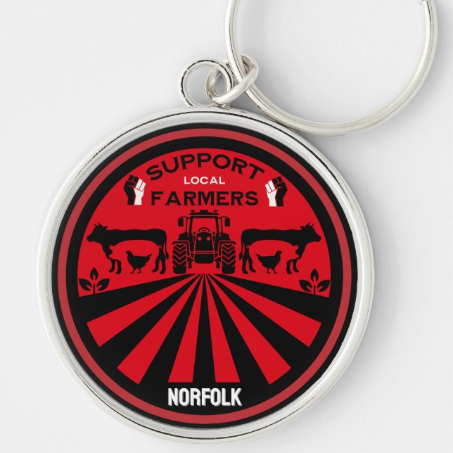 Support Local British Farm Produce Keychain (Front)