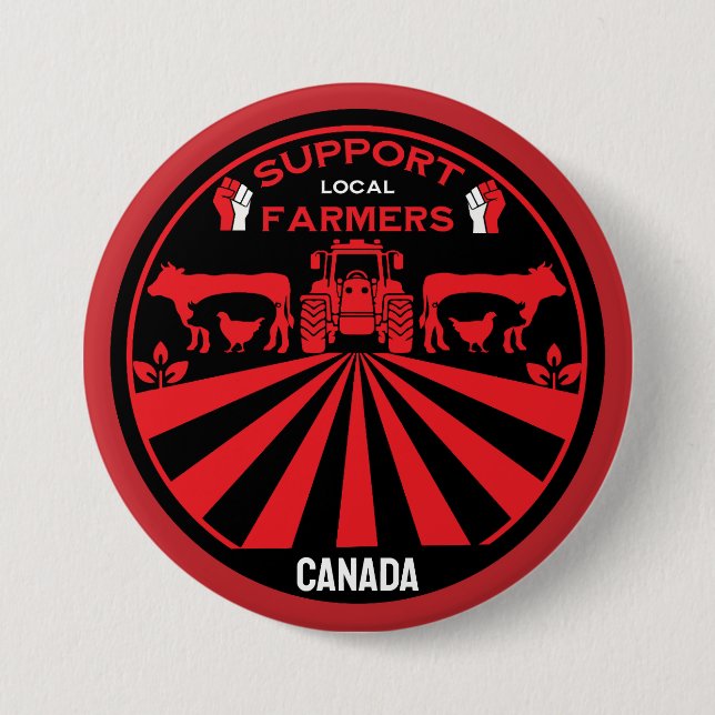 Support Local Canadian Farm Produce Button (Front)