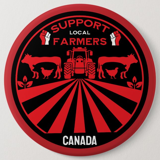 Support Local Canadian Farm Produce Button (Front)
