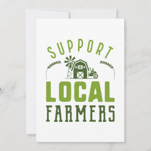 Support Local Farmers Thank You Card