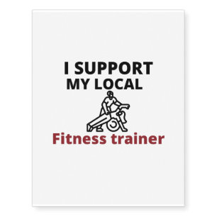 support local fitness trainer temporary tattoos