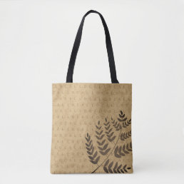 Support Local Floral Fern Pattern Tote