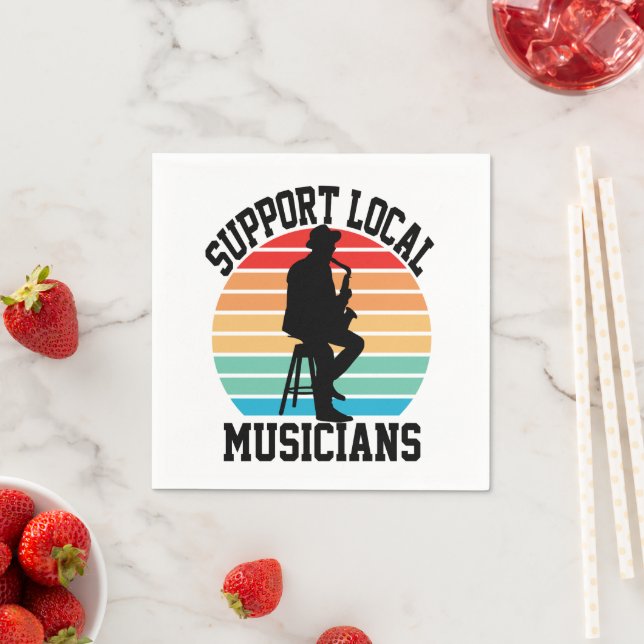 Support Local Musicians For Music Lover Napkins (Insitu)