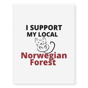 support local norwegian forest cat temporary tattoos