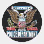 Support Local Police Classic Round Sticker
