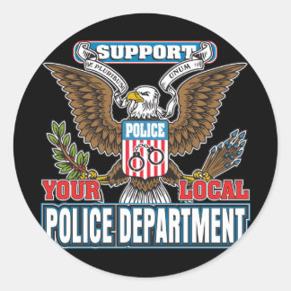 Support Local Police Classic Round Sticker