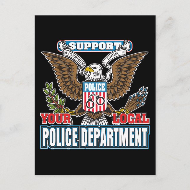 Support Local Police Postcard (Front)