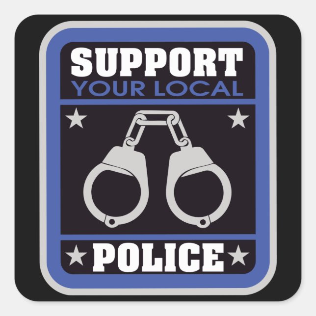 Support Local Police Square Sticker (Front)