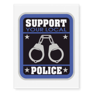Support Local Police Temporary Tattoos