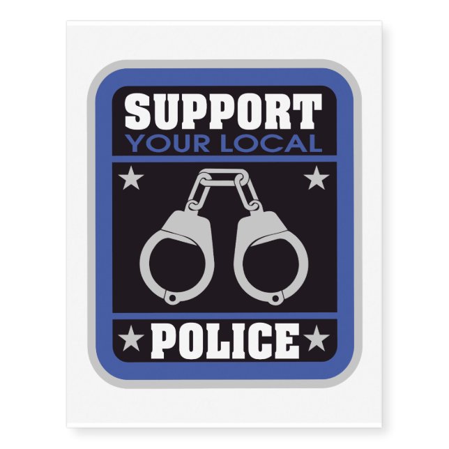 Support Local Police Temporary Tattoos (Front)