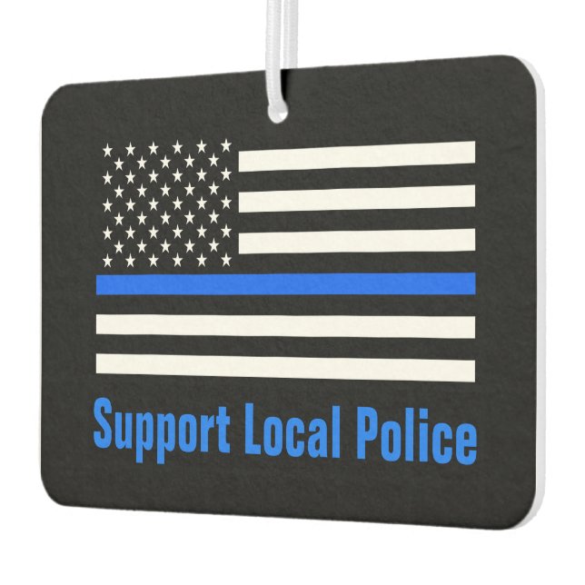 Support Local Police Thin Blue Line Air Freshener (Left)