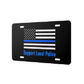 Support Local Police Thin Blue Line License Plate (Left)