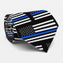 Support Local Police Thin Blue Line Neck Tie