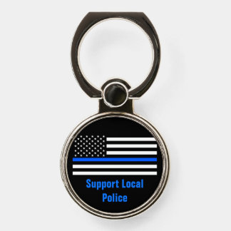 Support Local Police Thin Blue Line Phone Ring Stand