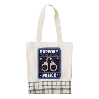 Support Local Police Zazzle HEART Tote Bag
