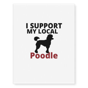 support local poodle temporary tattoos