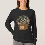 Support Local Street Cats Vintage Box Raccoon Opos T-Shirt