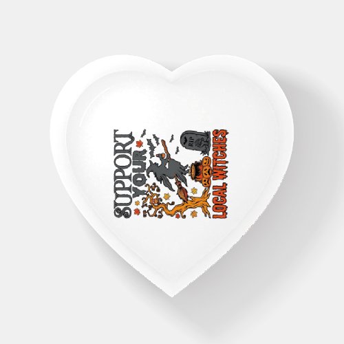 Support Local Witches Halloween Witch Cauldron Pum Paperweight