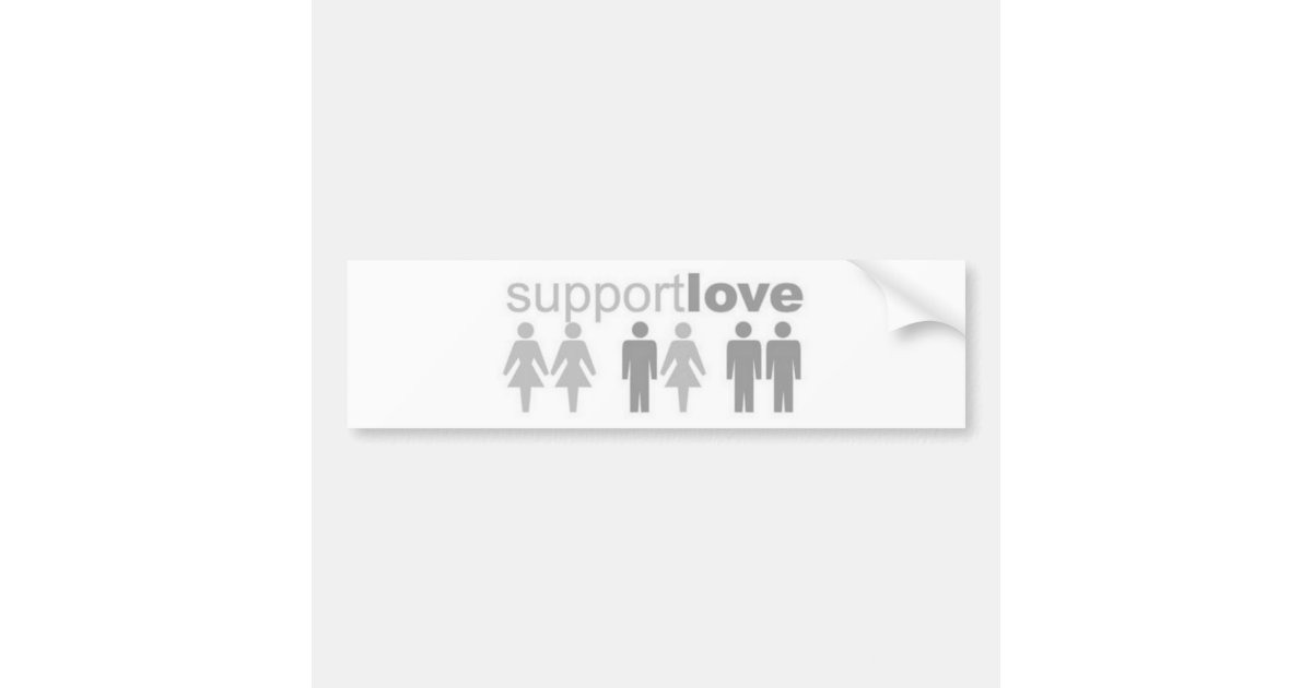 supportlove bumper sticker Zazzle