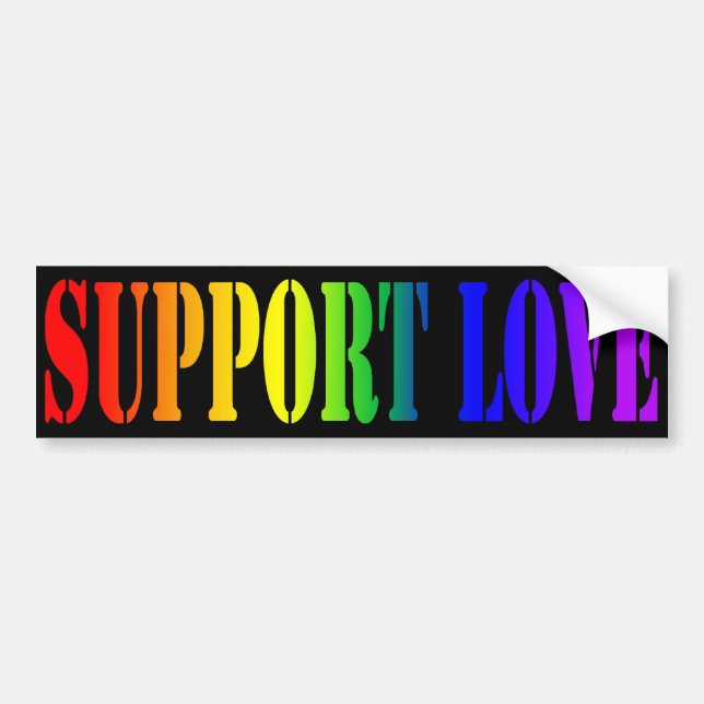 Support Love Bumper Sticker (Front)