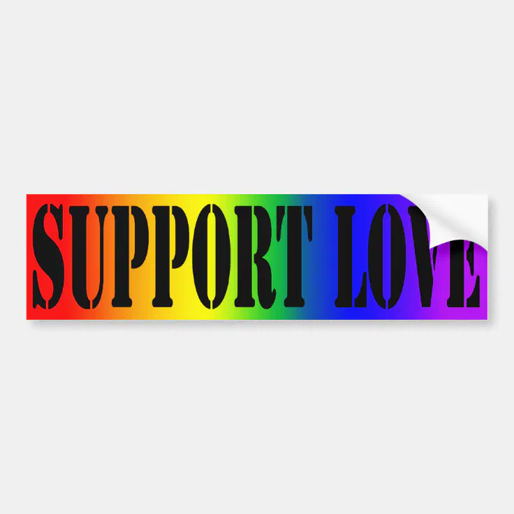 Support Love Bumper Sticker | Zazzle