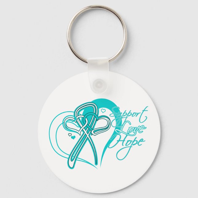 Support Love Hope - Cervical Cancer Keychain (Front)