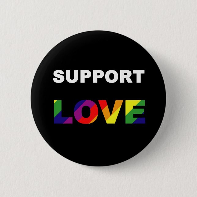 Support Love-Logo Pinback Button (Front)