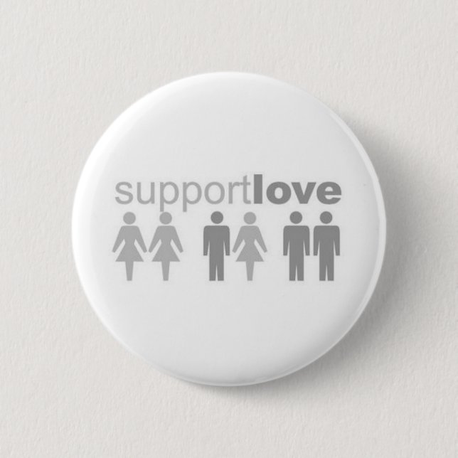 support-love pinback button (Front)