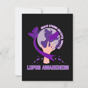 Support lupus awareness survivor warrior postcard