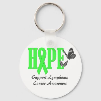Support Lymphoma  Cancer Awareness Keychain by RenderlyYours at Zazzle