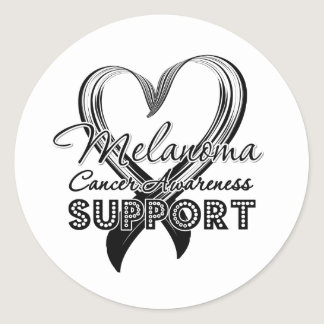 Support Melanoma Awareness Classic Round Sticker