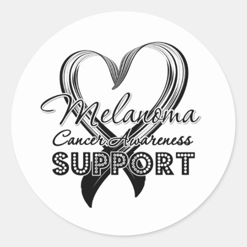 Support Melanoma Awareness Classic Round Sticker
