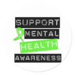 Support Mental Health Awareness Classic Round Sticker