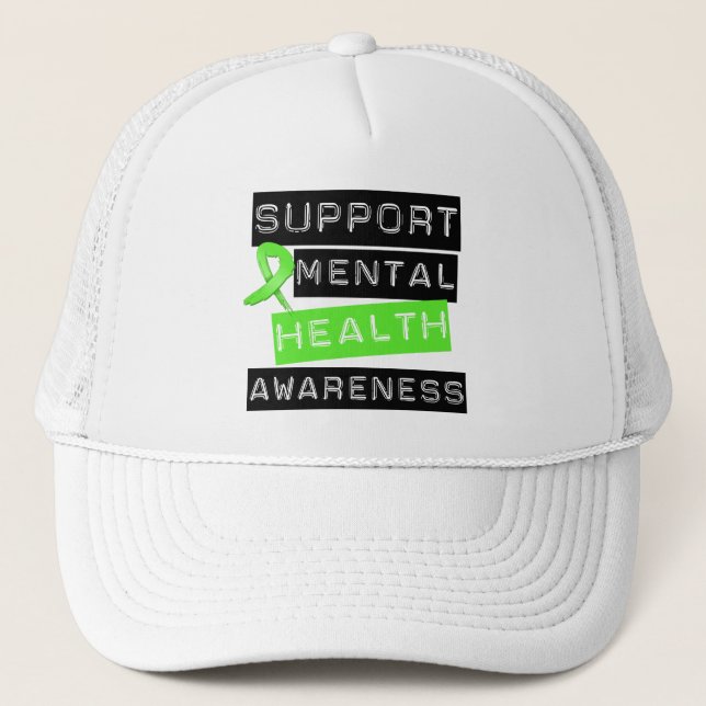 Support Mental Health Awareness Trucker Hat (Front)