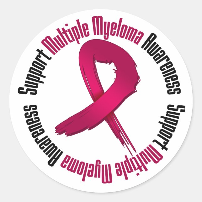 Support Multiple Myeloma Awareness Classic Round Sticker (Front)
