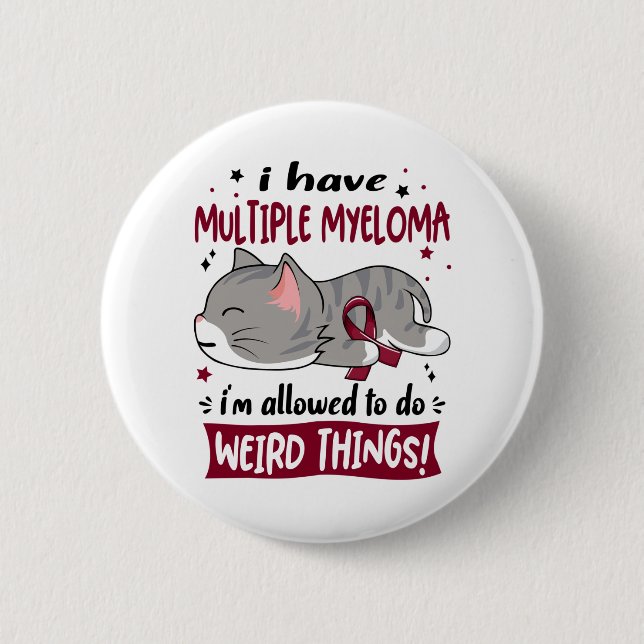 Support Multiple Myeloma Awareness Ribbon Gifts Button (Front)